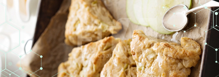 Scones de aveia com puré de maçã