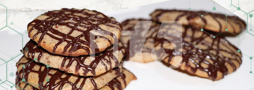 Bolachas com cobertura de chocolate 