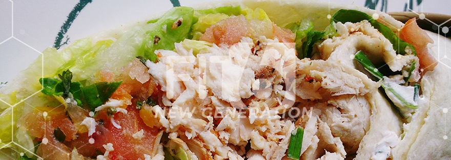 Wrap de atum com ratatouille