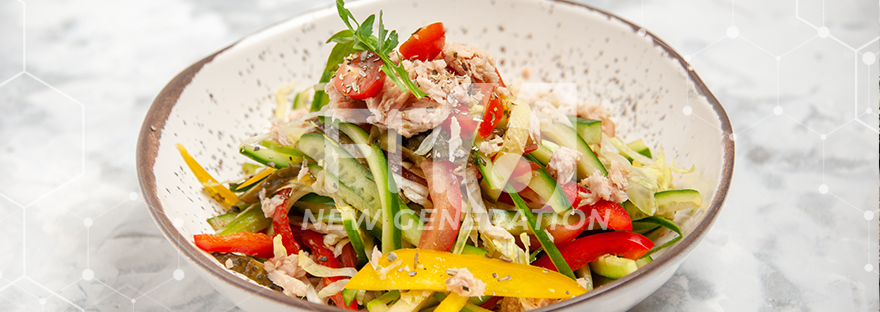 Atum estufado com legumes
